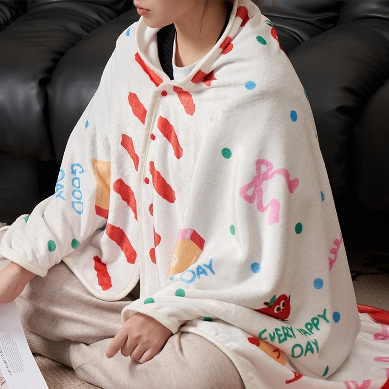 Amusement park Christmas series shawl blanket high value nap blanket - ผ้าห่ม - วัสดุอื่นๆ 