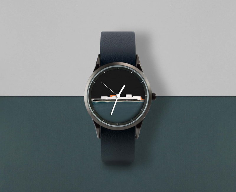 插畫X手錶 - 時間之美-Moon系列【岸】 - 女錶 - 其他金屬 綠色