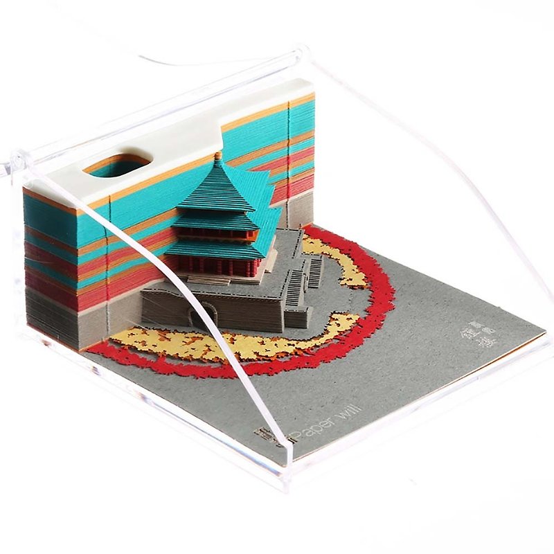 [Free shipping] paperwill/paperwill Xi'an Bell Tower three-dimensional model creative note paper sculpture sticky note - Sticky Notes & Notepads - Other Materials Multicolor