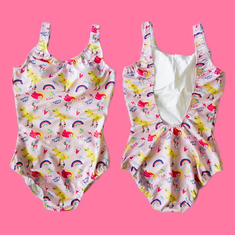Fluffy kids Swimwear // one pieces - 其他 - 其他材質 粉紅色