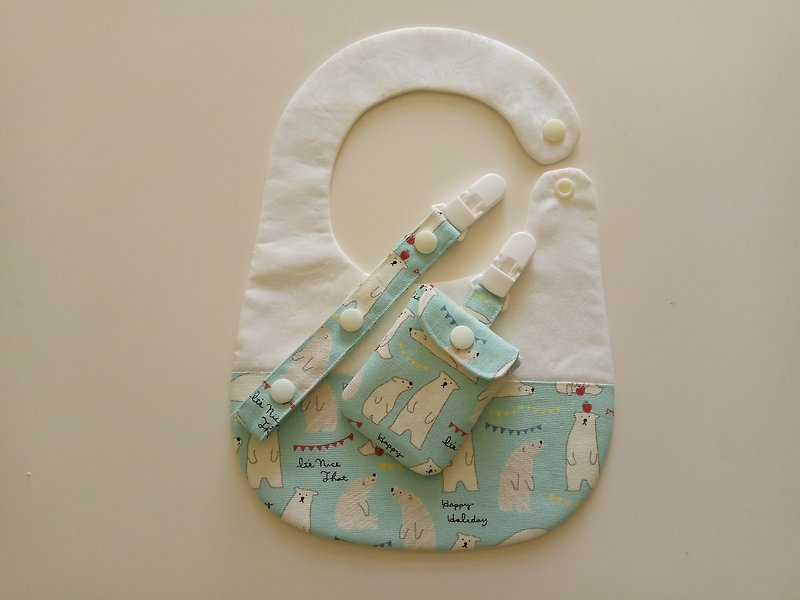 Lake Green Polar Bear Million Moon Gift Bags + Safe Bubble + Papier Clip - Baby Gift Sets - Cotton & Hemp Green