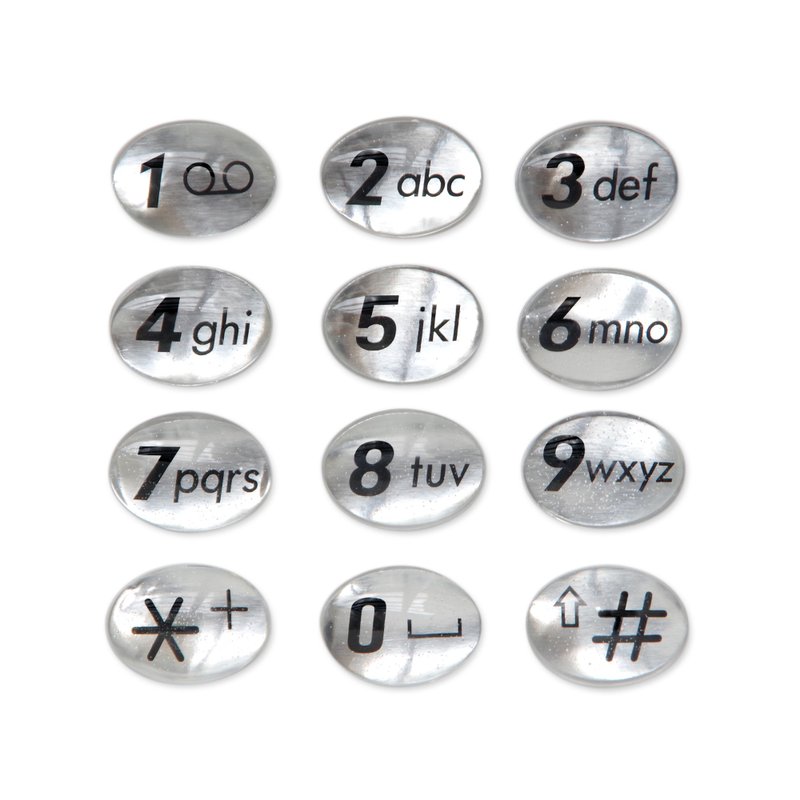 KDNP 90s Cell Phone Keypad earrings - Hair Accessories - Resin Silver