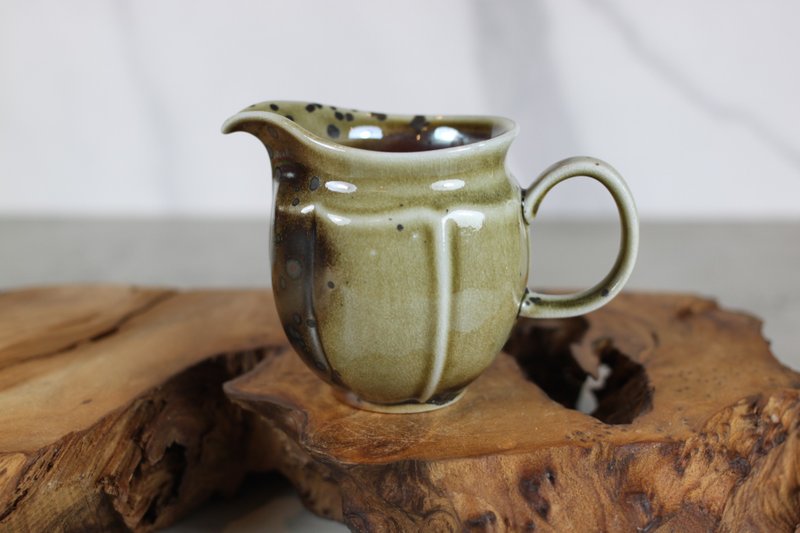 【送禮好物】天然落灰 柴燒茶海 公道杯 名家葉敏祥手作 180ml - 茶壺/茶杯/茶具 - 瓷 
