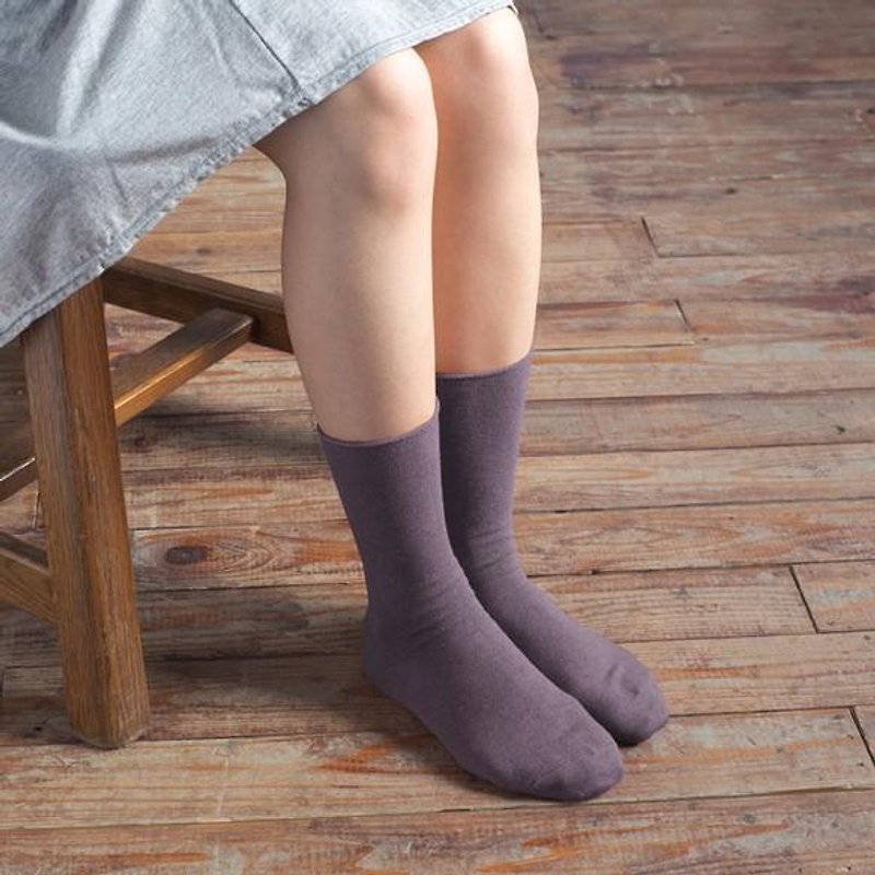 Plant dyeing loose socks MurasakiKaorusome - ถุงเท้า - วัสดุอื่นๆ 