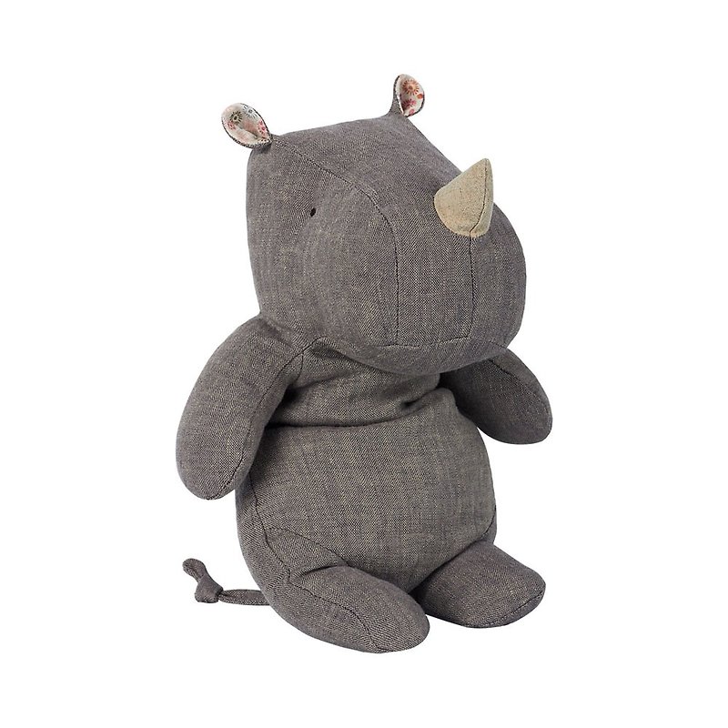 Maileg Rhino, Grey - Stuffed Dolls & Figurines - Cotton & Hemp Gray