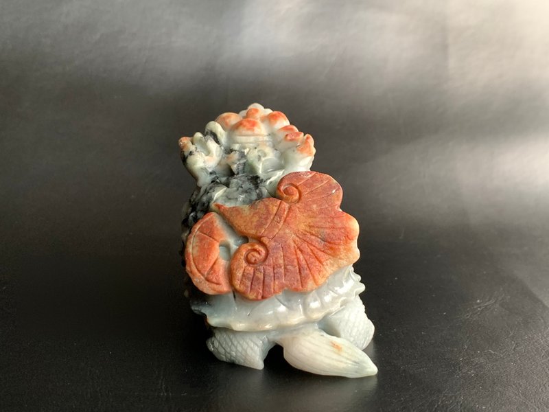 天然緬甸玉翡翠巧雕 龍龜擺件 送禮 鎮宅 開運 招財 辦公桌開運 - 擺飾/家飾品 - 玉石 多色