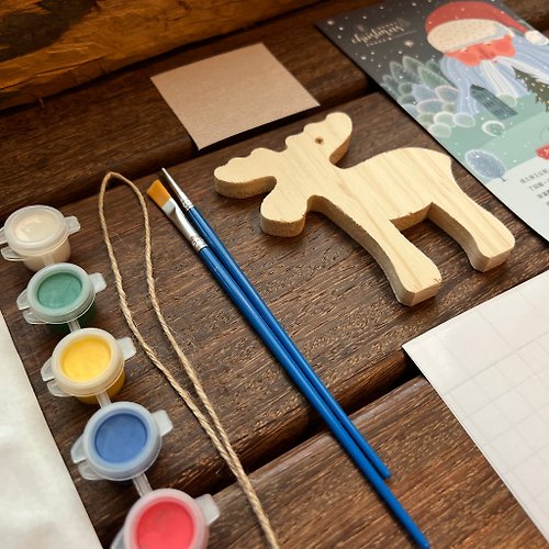 澄實旅郵 聖誕吊飾彩繪材料包 - 麋鹿