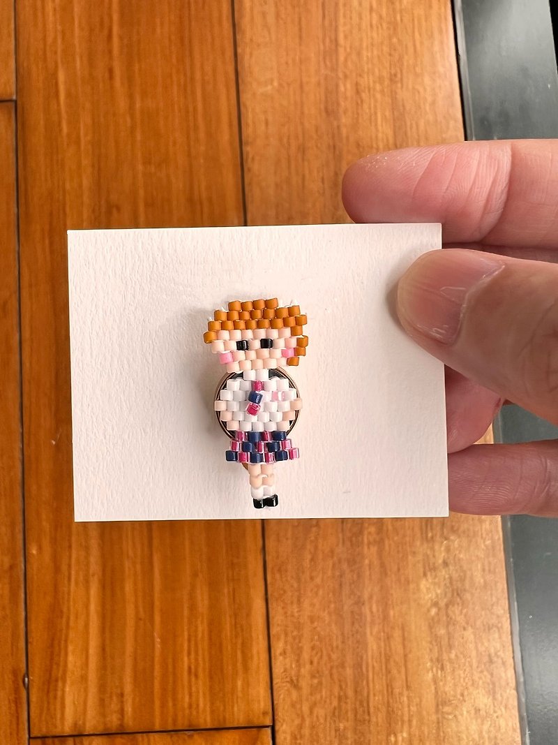 Mini Magnet Patch ~ checkered skirt girl - แม็กเน็ต - วัสดุอื่นๆ หลากหลายสี