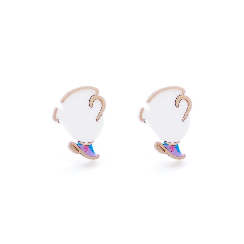 Cup Studs - Earrings & Clip-ons - Acrylic White