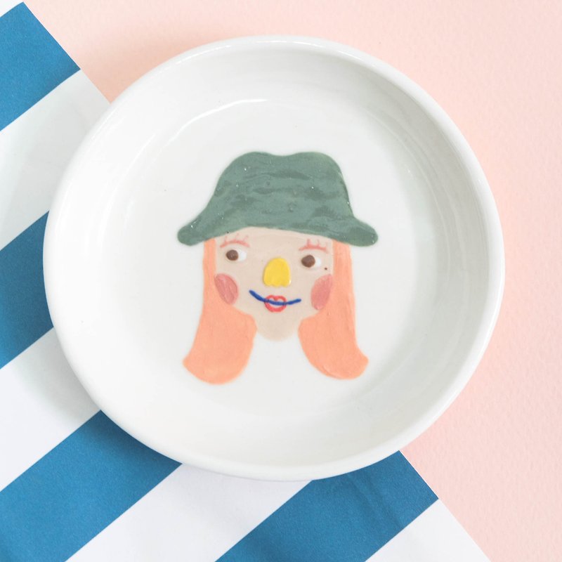 SAUCER  PAINT CHARACTER  - Small Plates & Saucers - Pottery Multicolor