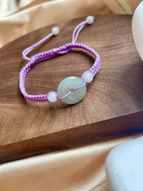 翡翠設計館 / 賞翠•玩翠 EXE Jewelry 冰晴平安扣翡翠手繩 手鍊 |天然緬甸翡翠