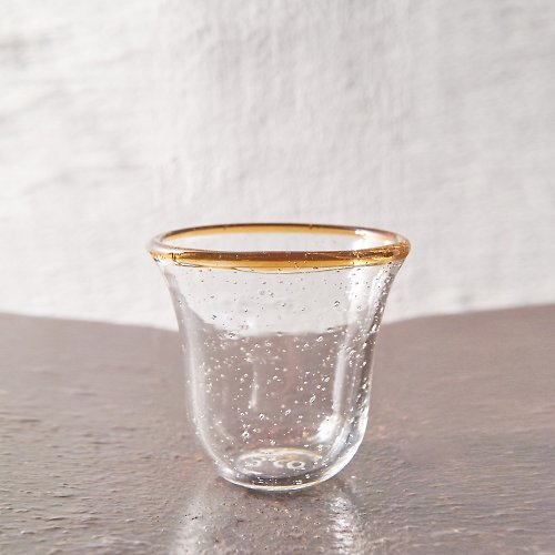 3,co 當代瓷器 【3,co】手工氣泡感玻璃杯(小) - 茶邊