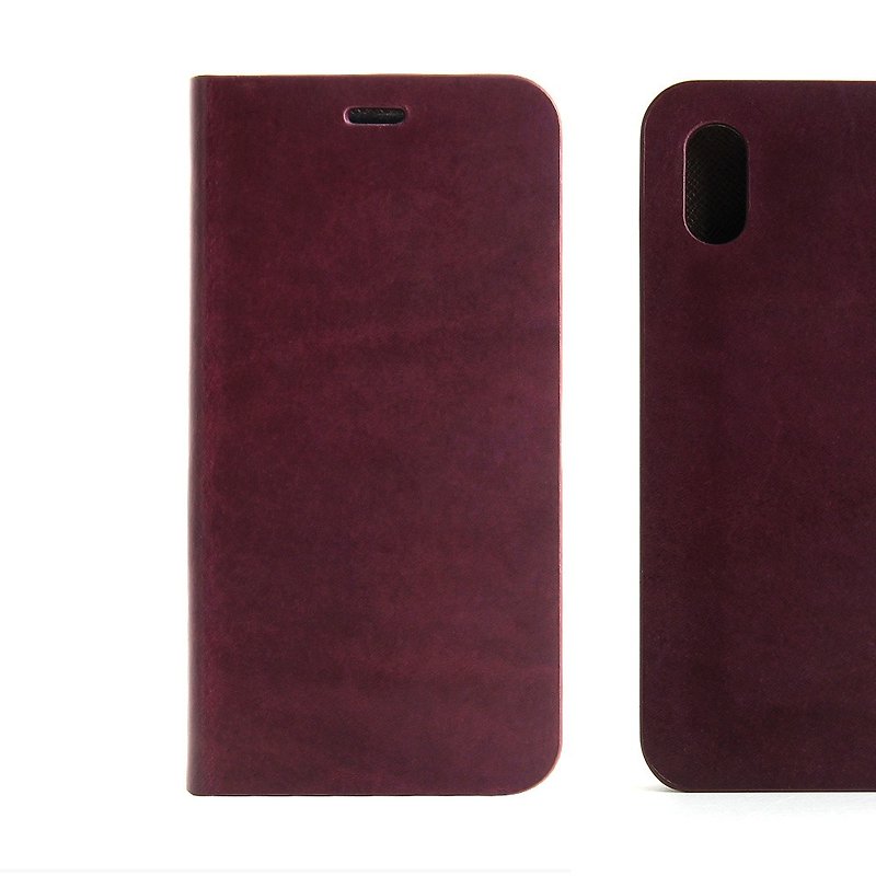 BEFINE iPhone X TASCA Premiun leather side lift case - purple (8809402594351) - Phone Cases - Genuine Leather Purple