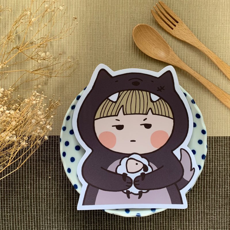 Chestnut Girl Series Large Waterproof Sticker SL0056 - Stickers - Waterproof Material 