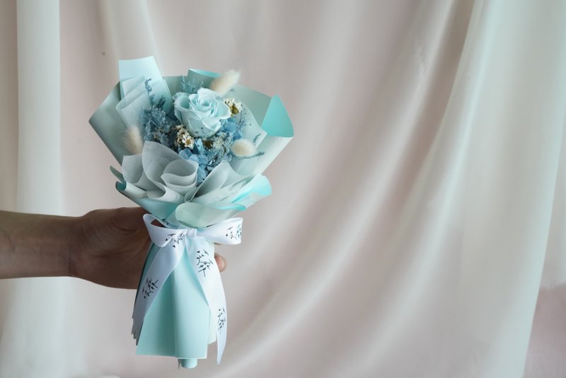 【客製化禮物】【可接急單】永生花花束 玫瑰花束 - 乾燥花/永生花 - 植物．花 多色