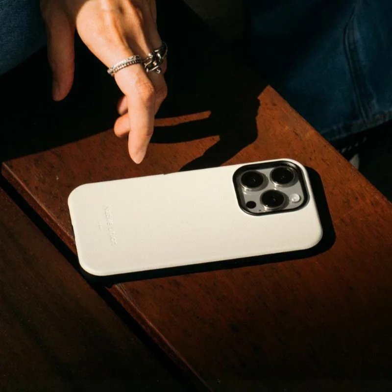 Native Union | ACTIVE Lightweight Leather Series Phone Case-White Gravel - Phone Cases - Eco-Friendly Materials White