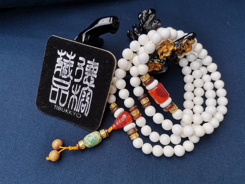 精品無玉化硨磲 8mm 火焰紋南紅瑪瑙 客製化串珠設計手串佛珠手創 - 手鍊/手環 - 貝殼 