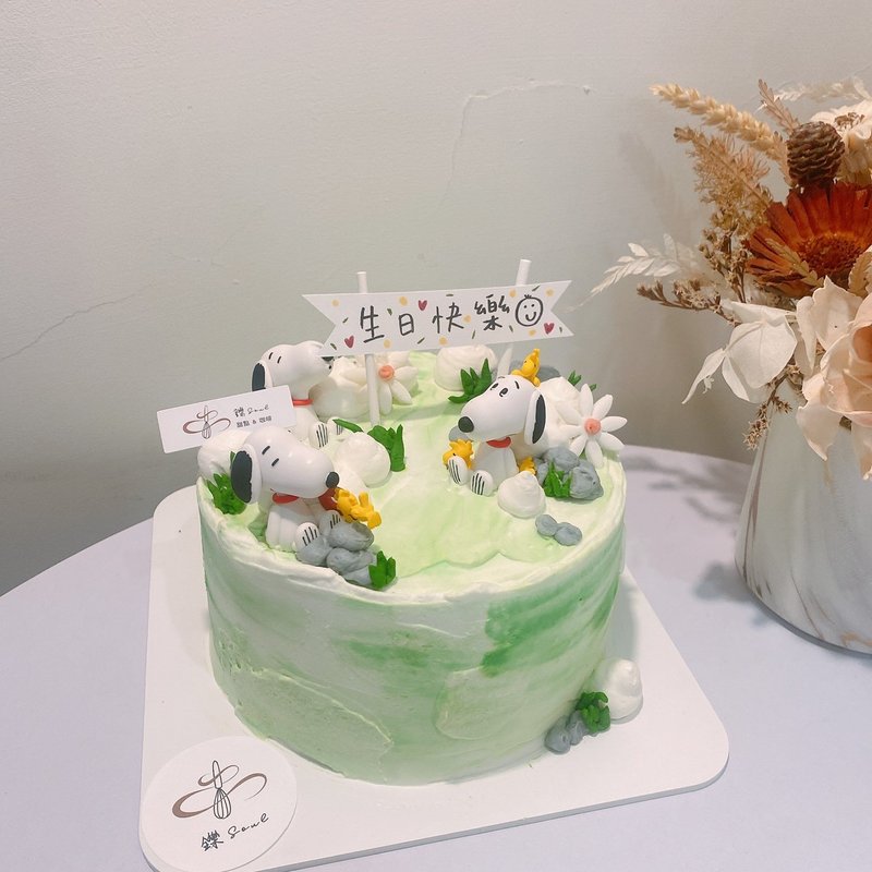 史努比主題蛋糕 客製化蛋糕 鑠甜點 生日蛋糕 生日禮物 公仔 - 蛋糕/甜點 - 新鮮食材 