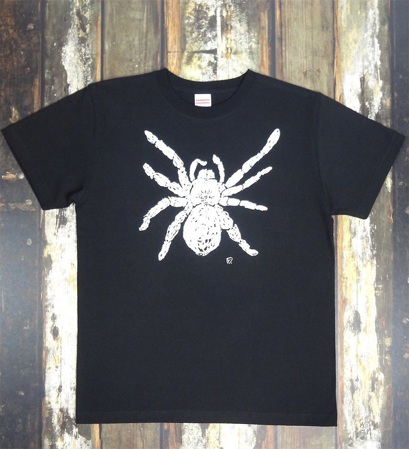 タランチュラ 蜘蛛 spider メンズＴシャツ Black S M - 男 T 恤 - 棉．麻 黑色