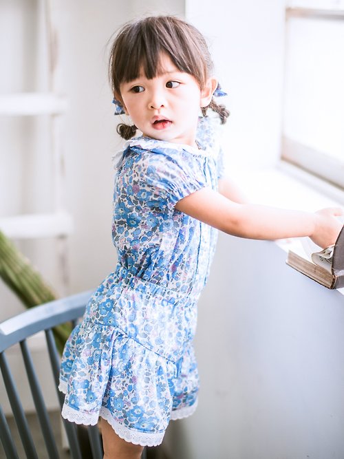 BOBO CHÉRIS 波波雪莉法式童裝 英國LIBERTY FABRICS女童法式蕾絲鑲邊Emma褲裙