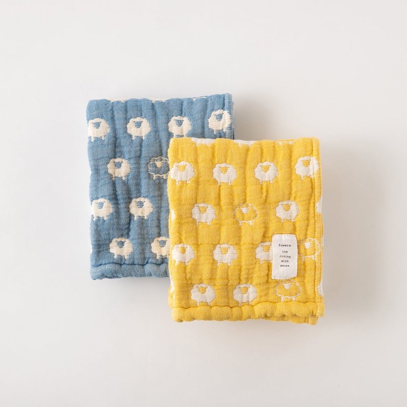[Japanese fuwara Six-Layer Gauze Towel] Sheep Design - Available in Two Colors - ผ้าขนหนู - ผ้าฝ้าย/ผ้าลินิน หลากหลายสี