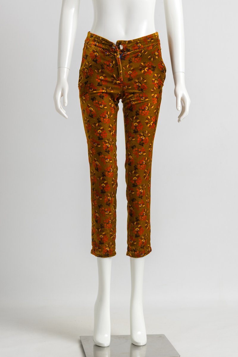 ROSEANNA Abstract Floral Print Pants made in France Pants 6202 - กางเกงขายาว - ผ้าฝ้าย/ผ้าลินิน สีนำ้ตาล