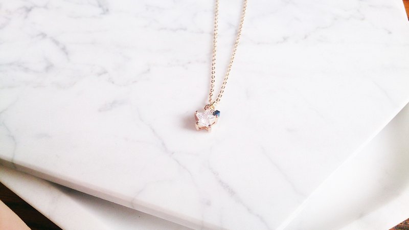 Birthday gift "Birthday crystal" Fly Me to Polaris exclusive fine clavicle chain birthday (14 colors) - Collar Necklaces - Gemstone 