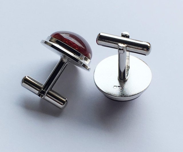 セピア 【ガーネット Garnet】七宝焼カフスボタン カフリンクス セピア 【ガーネット Garnet】七宝焼カフスボタン カフリンクス