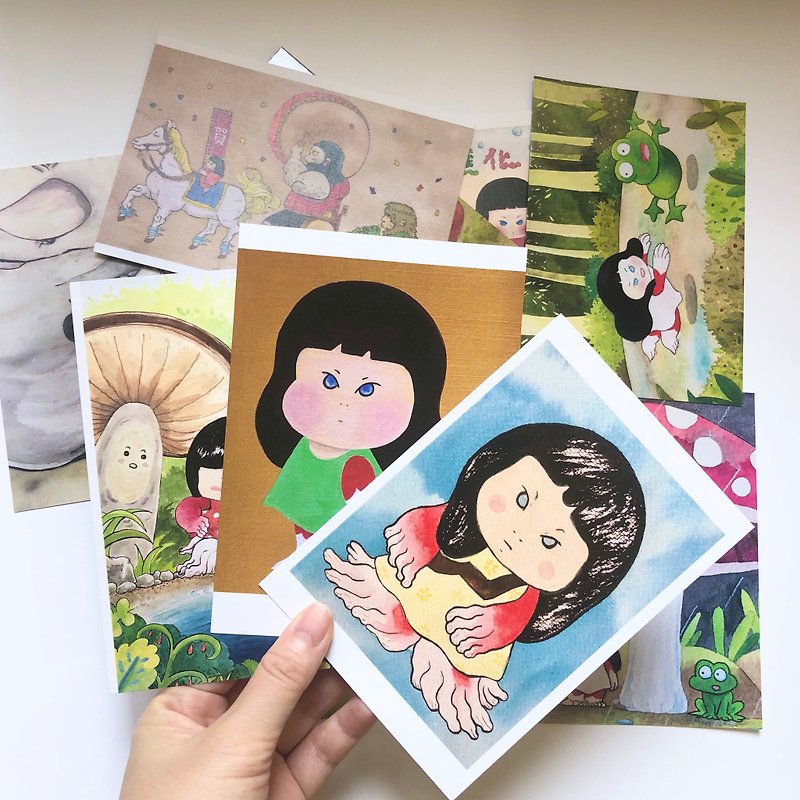 A set of three goldfish princess postcards - การ์ด/โปสการ์ด - กระดาษ หลากหลายสี
