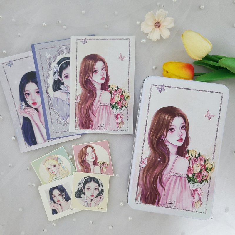 Yura Tin case+august sample pack set - สติกเกอร์ - โลหะ หลากหลายสี