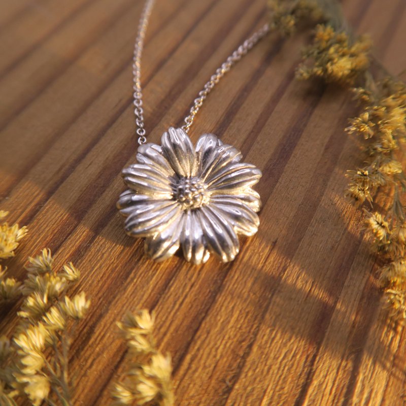 Daisy - Sterling Silver Necklace - สร้อยคอ - เงินแท้ สีเงิน