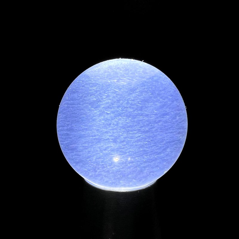 Milky white. Crystal ball one picture one object decoration healing l blue needle crystal blue needle ball milk white ball l - Items for Display - Crystal White