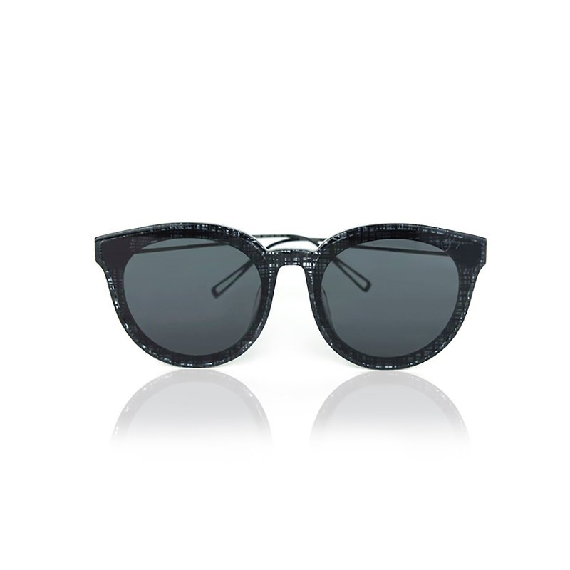 Power Power Beauty Series Sunglasses-Power Plaid Calm Black - Glasses & Frames - Other Materials Gray