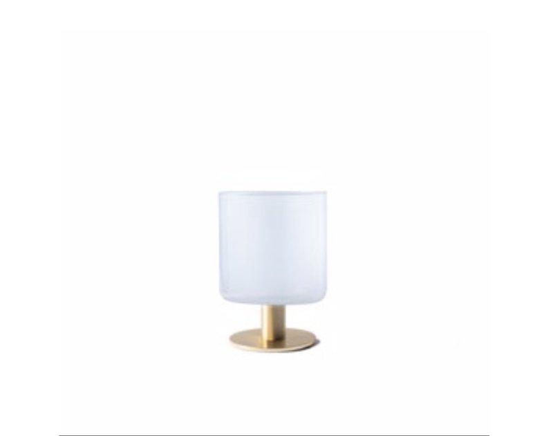 Happy Planet Square Candle Bronze Glass Brass Base - เทียน/เชิงเทียน - แก้ว สีน้ำเงิน