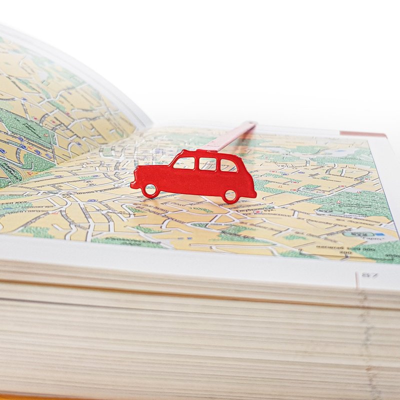 Bookmark London Cab in Red | Small Bookish Gift for London Fans - 書籤 - 其他金屬 紅色