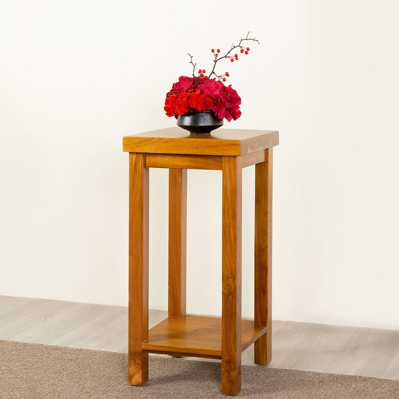 【祈樂森活】磐石實木花架/柚木傢俱/手工製作 - 其他家具 - 木頭 咖啡色