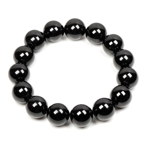 正佳珠寶 Gemsrich Jewelry 【正佳珠寶】黑碧璽 極黑避邪碧璽 14mm 黑碧璽手珠