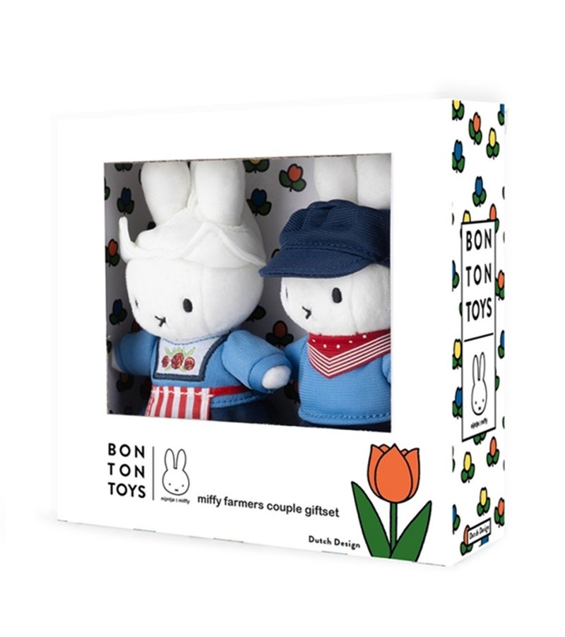 荷蘭 Bon Ton Toys | Miffy 米飛兔 娃娃 農夫+農婦 禮盒組 15cm - 公仔/玩偶 - 其他材質 多色