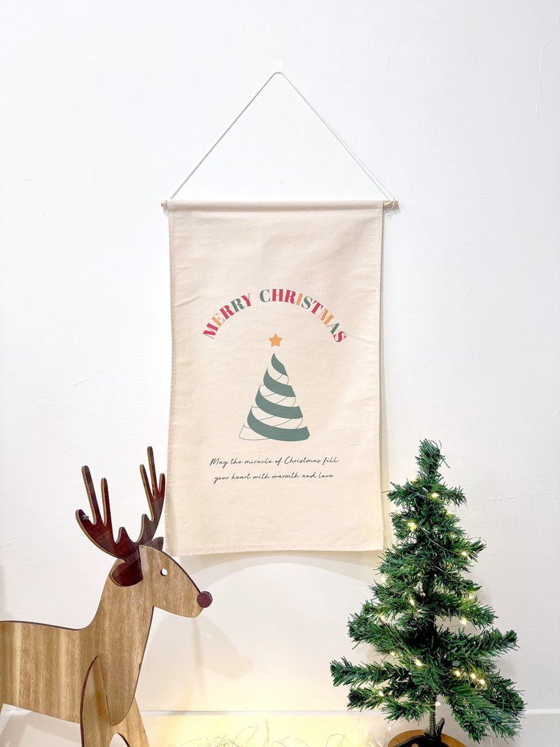 [Customized name] Christmas hanging cloth | Christmas gift box | Decoration | Anniversary | Gift | - โปสเตอร์ - วัสดุอื่นๆ หลากหลายสี