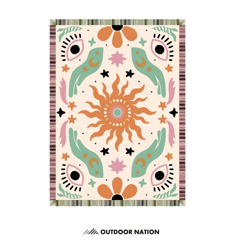 Outdoor Nation戶外萬用毯/ 加長版/ 占星旅人 The Wandering Ast - 露營用品 - 棉．麻 