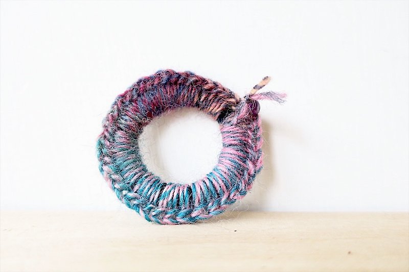 [endorphin] braided hair ring - Hair Accessories - Wool Blue