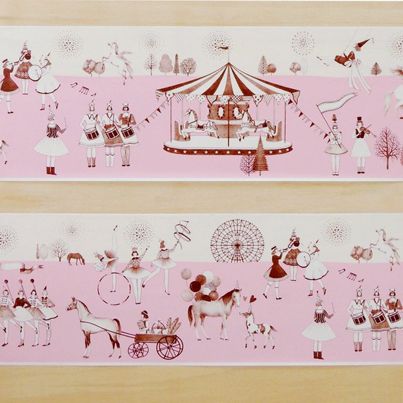 Aimez le style 野美鹿紙膠帶-祕密花園 特大寬版 W:100mm <A05595> - 紙膠帶/和紙/PET - 紙 多色