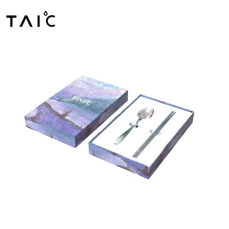 TAIC pure titanium chopsticks spoon gift box set - ตะเกียบ - โลหะ หลากหลายสี