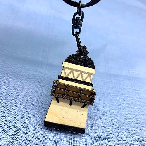 新格子創意設計 台鐵木木鑰匙圈-澎湖西嶼燈塔 創意文創禮品