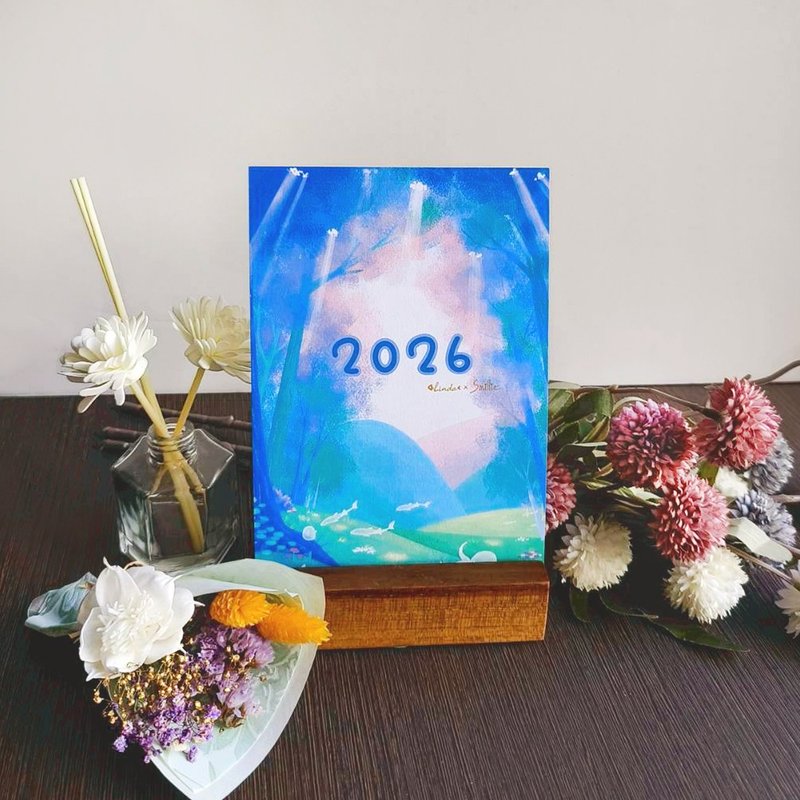 【2026 ELF Desk Calendar】 Little Elf Botanical Series Illustrated Desk Calendar - Calendars - Paper Multicolor