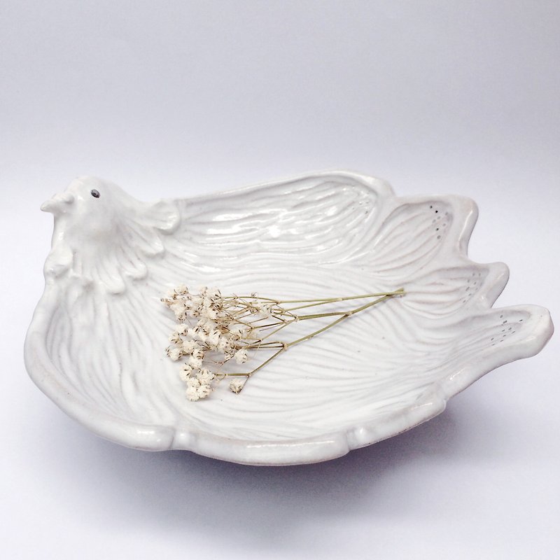 2/10 聚・HSUSHAOYI 捏製半浮雕動物陶瓷小皿 - 陶藝/玻璃 - 陶 