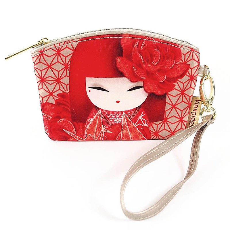 零錢包-Kazuna 真實的朋友【Kimmidoll 零錢包】 - 散紙包 - 真皮 紅色