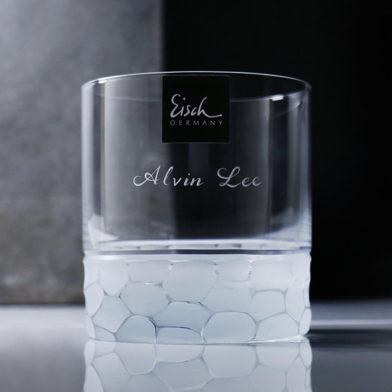 400cc【德國Eisch】漢密爾頓Hamilton手工切割威士忌杯 客製送禮 - 酒杯/酒器 - 玻璃 透明