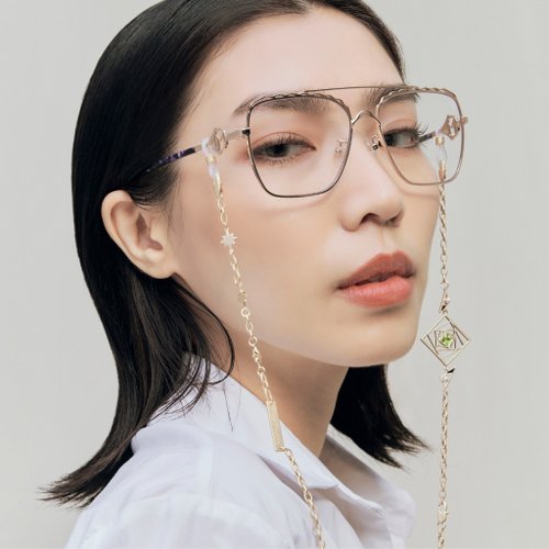Miro Piazza 【快速出貨】眼鏡吊鏈 | CRYSTAL | 原創手工點漆與淡水珍珠