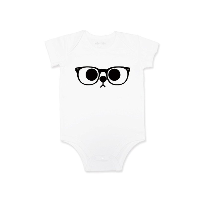 Short-sleeved package fart clothing jumpsuit spectacled bear Po black money - Other - Cotton & Hemp 